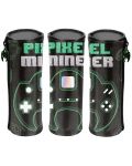 Geantă școlară cilindrică Paso Pixel Miner - Cu 1 fermoar - 1t