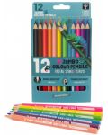 Creioane colorate triunghiulare Ars Una - Jumbo, 12 culori - 1t