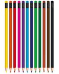 Creioane colorate cu radiera S. Cool - 12 culori - 2t