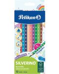 Creioane colorate Pelikan Silverino - 12 culori - 1t