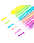 Lipici Deli Glitter NEON EA71301, 6 x 12 ml, galben, rosu, roz, violet, albastru, verde - 3t