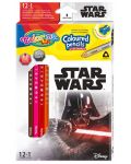 Colorino Marvel Star Wars Creioane colorate triunghiulare 12 culori + 1 (cu ascutitoare) - 1t