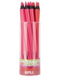Creion colorat Apli - Jumbo Neon, roz - 1t