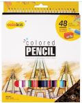 Creioane de culoare Colokit - 48 de culori, ascuțitor de creion - 1t