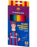 Creioane colorate Astra FC Barcelona - 12 culori - 1t