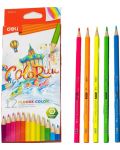 Creioane colorate Deli Colorun - EC128-12, 12 culori - 2t