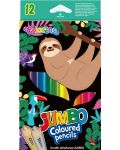 Creioane colorate Colorino - Jumbo Wildkid, 12 culori - 1t