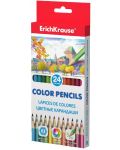 Creioane colorate Erich Krause Hexagonale, 24 culori - 1t