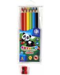 Creioane colorate Astra - 6 culori + ascutitoare cadou - 1t