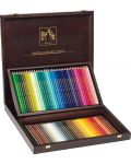 Creioane acuarela colorate Caran d'Ache Supercolor - 80 de culori, cutie din lemn - 1t
