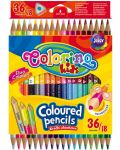 Creioane colorate cu doua capete Colorino Kids - 18 buc - 1t