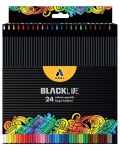 Creioane colorate Adel BlackLine - 24 culori clasice - 1t