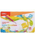 Creioane colorate Deli Color Emotion - EC00235, 36 culori, la cutie - 1t