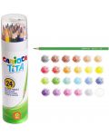 Creioane colorate Carioca Tita - 24 culori + ascutitoare - 2t