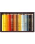 Creioane acuarela colorate Caran d'Ache Supercolor - 120 de culori, cutie din lemn - 3t