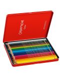 Creioane de culoare Caran d'Ache Pablo – 18 culori, cutie metalica - 1t