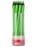 Creion colorat Apli - Jumbo Neon, verde - 1t