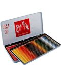 Creioane colorate pentru acuarelă Caran d'Ache Prismalo - 80 de culori, cutie metalică - 3t