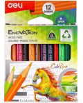 Creioane colorate Deli Enovation - EC114-12, Mini size, 12 culori - 1t