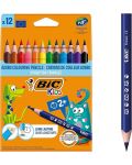 Creioane colorate BIC JUMBO Ecolutions triunghiulare, 12 culori - 1t