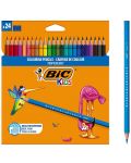 Creioane colorate BIC Kids - Tropicolors, 24 culori - 1t