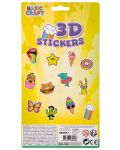 Set creativ Grafix - Stickere 3D cu sclipici, 12 bucăți, galben - 2t