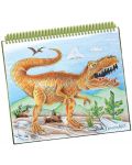 DinosArt - Cartea de creație a dinozaurilor cu șabloane și autocolante - 3t