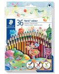 Creioane colorate triunghiulare Staedtler Noris Colour 187 - 36 de culori - 1t