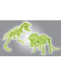 Set Clementoni Science & Play - Schelete luminoase de T-Rex si Triceratops - 6t