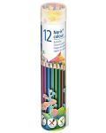 Creioane colorate Staedtler Noris Colour 185  - 12 culori, in tub metalic - 1t