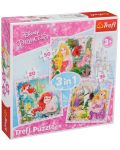 Puzzle Trefl 3 in 1 - Rapunze, Aurora si Ariel - 1t