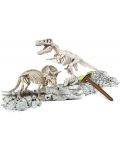 Set Clementoni Science & Play - Schelete luminoase de T-Rex si Triceratops - 5t