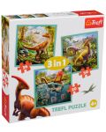 Puzzle Trefl 3 in 1 - Lumea dinozaurilor - 1t