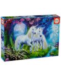Puzzle Educa de 500 piese - Unicorni in padure - 1t