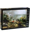 Puzzle D-Toys de 1000 piese - Peisajul cu caderea lui Icarus, Pieter Bruegel  - 1t