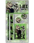 Set de materiale școlare Graffiti T-Rex - T-Rex, 5 piese - 1t