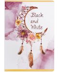 Caiet Black&White Girl - A5, 40 foi, linii înguste și late, sortiment - 3t