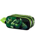 Penar școlar 3D Karactermania Hulk - Superhuman, 2 fermoare - 1t