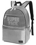 Rucsac școlar S. Cool Super Pack - Argintiu, cu 1 compartiment - 1t