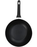 Tigaie wok MasterChef - 5 L, Ø28 x 48 cm, aluminiu forjat, negru - 1t