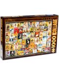 Puzzle D-Toys de 1000 piese - Colaj vintage, Biciclete - 1t