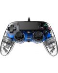 Controller Nacon pentru PS4 - Wired Illuminated Compact Controller, crystal blue - 4t