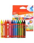 Creioane cu ceara Deli Colorun - EC20800, 12 culori - 2t