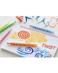 Creioane cu ceară Faber-Castell - Twist, 12 culori - 2t