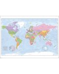 Poster XL Pyramid Educational: World map - Political Map (Miller Projection) - 1t
