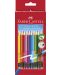 Set creioane colorate Faber-Castell - 12 bucati, se pot sterge - 1t