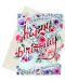 Felicitare 3D Santoro Swing - Happy Birthday, Floral - 3t