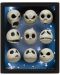 Poster 3D cu rama Pyramid Disney: Nightmare Before Christmas - Jack Expressions - 1t