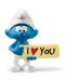 Figurina Schleich The Smurfs - Strumf cu tabela "I love you" - 1t
