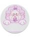 Set 3 piese lenjerie de pat pentru patut bebe Eko - Leu, roz cu buline albe - 1t